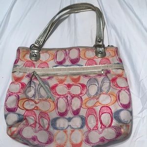 Coach colored C shoulder bag